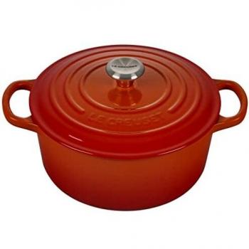 Le Creuset Signature Enamelled Cast Iron Round Casserole Dish With Lid, 26 cm, 5.3 Litre, Volcanic, 21177220902430