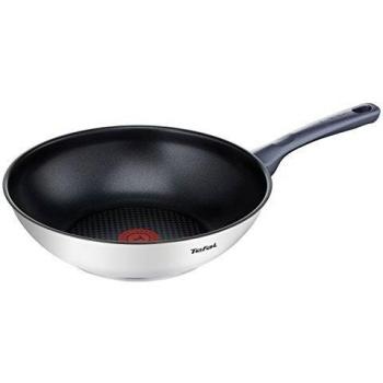 Tefal Daily Cook - Sartén Wok de 28 cm con revestimiento resistente, duradero y seguro, Thermo-Signal, forma profunda, mango ergonómico antiquemaduras, todo tipo de cocinas, sin PFOA, plomo ni cadmio