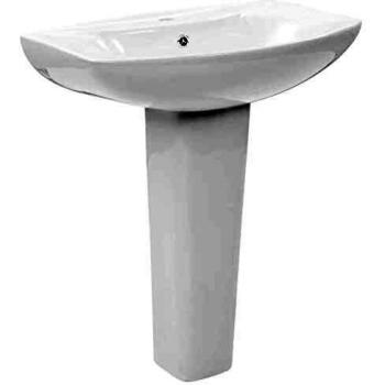vidaXL Lavabo de Pie Cerámica Blanco 650x520x200 mm Muebles de Baño Grifería