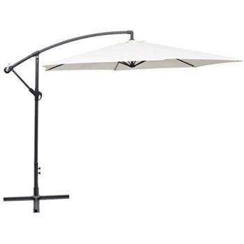 vidaXL Cantilever Garden Parasol 3 m Sand White