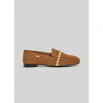Mocasines de Piel Ikus Racer Marrón con Tachuelas Decorativas