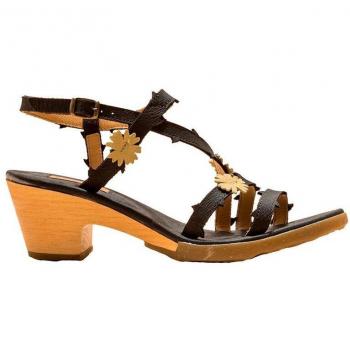 El Naturalista Sylvan N5496 Pleasant Black Sandalias de Tacón con Cierre de Hebilla para Mujer