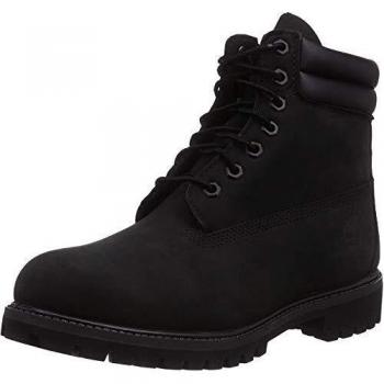 Timberland 6 Inch Double Collar, Botas Chukka Hombre, Negro Black Nubuck, 43.5 EU