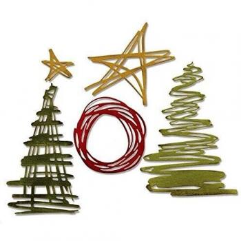 Sizzix Festive Miller diseño de Tim Holtz de troqueles, 5 unidades, Multi-color