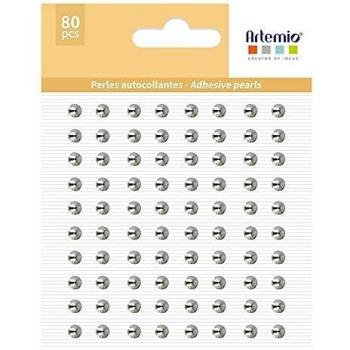 64 Adhesives Beads Silver