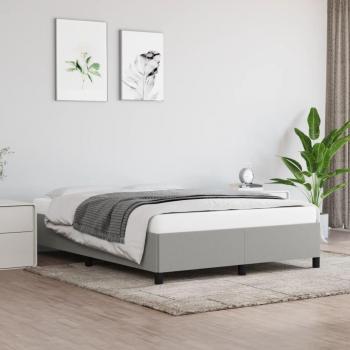 Cama solar sin colchón de Tela Gris Claro 140x200 cm