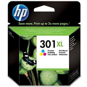 Cartucho de Tinta Original HP 301XL Tricolor, Alta Capacidad, Compatible con Deskjet 1050 y 2050