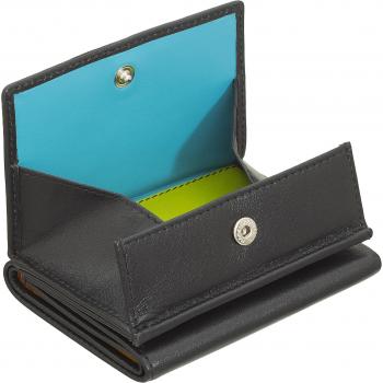 Cartera pequeña de piel con monedero para mujer