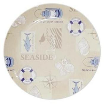 Plato Llano Versa Seaside de Polietileno RPET Ø 25 cm - Set de 12 Piezas