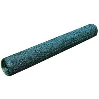 vidaXL Red de Alambre Hexagonal de 50cm x 25m con recubrimiento de PVC espesor de 0,9mm