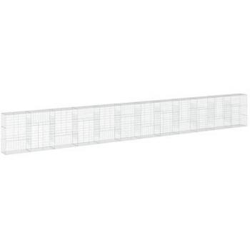 vidaXL Gabion Basket with Cover 1200x50x150 cm Galvanised Iron