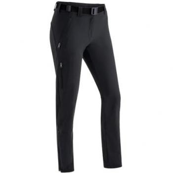 Maier Sports Women's Lana Slim Fit Black Hiking Pants, Long Size 42, Breathable Outdoor Trousers with 3 Pockets