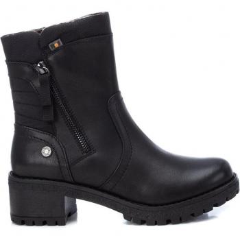 Botín Refresh 170179 para mujer, color negro, tacón de 5cm con cierre de cremallera, talla 37