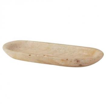 Centro de Mesa de Mármol Beige 50x24x5 cm para Decoración del Hogar