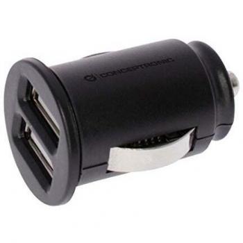 Conceptronic Cargador 2X USB POWER2GO Coche Negro Pack 5