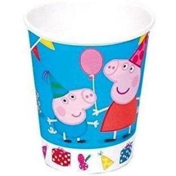 Conjunto de 8 Vasos Temáticos Peppa Pig
