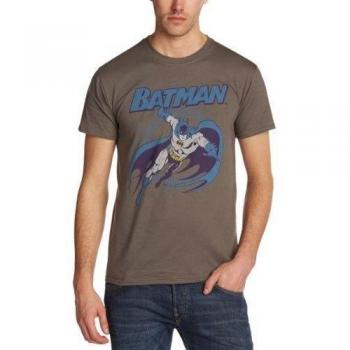 Joystic Junkies Batman - Camiseta con cuello redondo de manga corta para hombre, talla S, color carbón