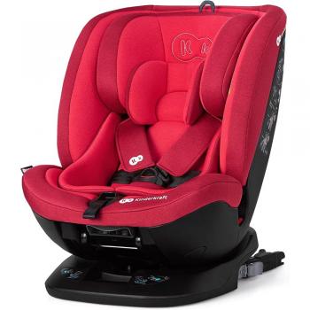 Kinderkraft Silla de Coche Isofix XPEDITION, Giratoria 360º, Grupo 0+/1/2/3, 0-36 Kg, Rojo