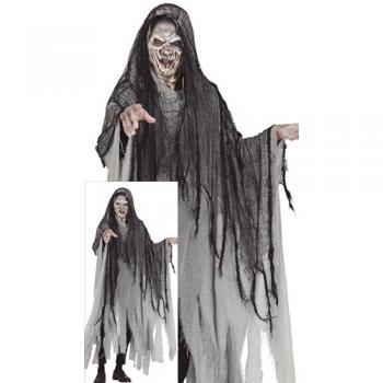 Disfraz de Fantasma Maldito para Hombre - Túnica con Capucha Asesina - Halloween Talla L