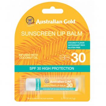 Bálsamo Labial Australian Gold SPF 30 con Aceite de Coco 4,2 g