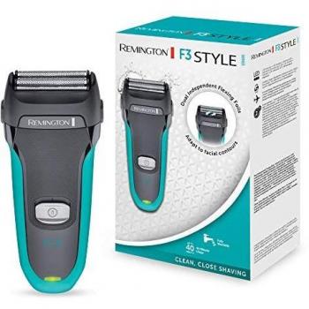 Remington F3 Style Series F3000 - Afeitadora eléctrica, recargable e inalámbrico, rasuradora barba, color gris y azul