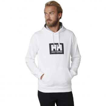 Helly Hansen Men's Tokyo Box Hoodie - White with Green Logo - Size L