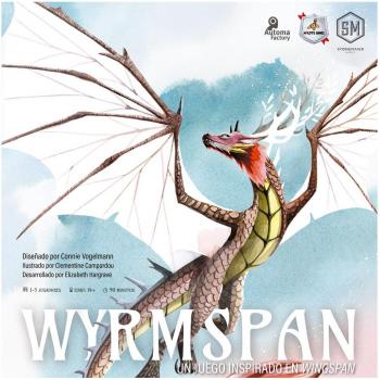 Wyrmspan - Juego de mesa estratégico, inspirado en Wingspan, publicado por Maldito Games, incluye mecánicas de gestión de recursos y colección de cartas, diseñado para 1 a 5 jugadores, con una duración aproximada de
