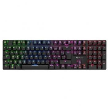 Teclado Gaming Sharkoon PureWriter RGB Mecánico AZERTY Negro con Retroiluminación y Switches Kailh Azul