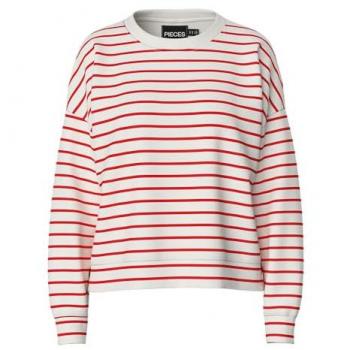 Pieces Chilli Women's Sweatshirt in Red and White
