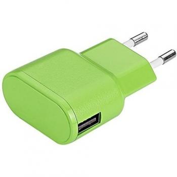 Aiino AIWS1U1A-GR - Cargador de pared para dispositivos Samsung 1USB 1A, color verde