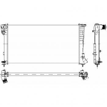 Radiador Premium BEHR HELLA SERVICE 8MK 376 715-521 para refrigeración del motor