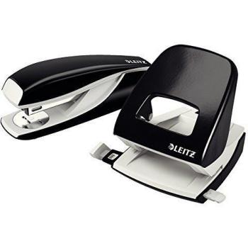 Leitz 50950095 NeXXt - Juego de grapadora y perforadora, color negro