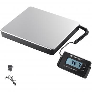 Báscula Digital para Envíos Vevor, Capacidad de 440 lbs x 1.7 oz, Alimentación AC/DC, Pantalla LCD