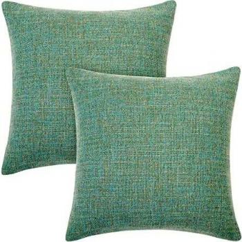 Amazon Brand - Umi Fundas para Cojin para Sofa Modernos Cubierta Color Liso 2 Piezas 40x40cm Azul Oscuro