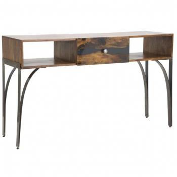 Consola Mustang 130x40x80 cm de madera de acacia nilotica con cajón