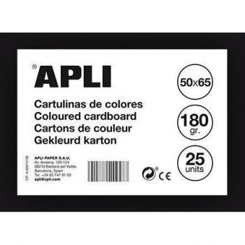 ALI 14279 - Cartulina negra 50 x 65 cm 170 g 25 hojas
