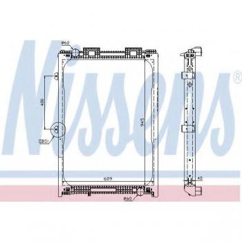 Radiador de Refrigeración del Motor NISSENS 62870A