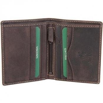 VISCONTI ARROW CARTERA HOM BRE MARRÓN CUERO DOBLE PLIEGUE REGALO NUEVO ESTILO 705