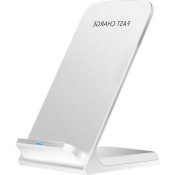 Base de carga inalámbrica Qi de 15W con 2 bobinas para Samsung Galaxy S10, S9, S8 Plus, iPhone X y Xs Max