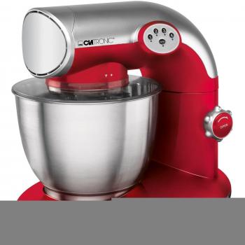 Clatronic KM 3632 Red Batidora amasadora, 5,6 litros, 5 velocidades, 1200 W, Rojo y Plateado