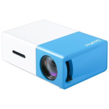 Proyector Portátil, Deeplee Mini Proyector LED Home Cinema portátil Multimedia cine en casa con AV USB SD HDMI para Video Game Movie LCD Proyector - Azul