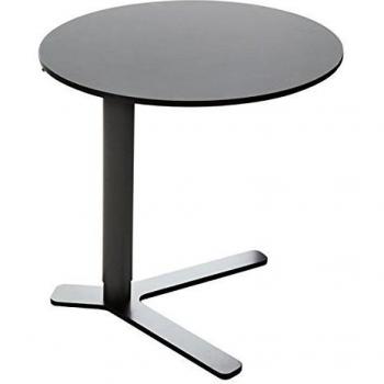 lapalma Yo - Mesa Auxiliar Negro/HPL Fenix Negro/pie Ø50/regulable en Altura 52-70cm