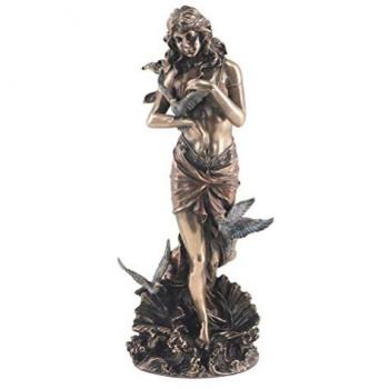 Figura Decorativa Clásica Afrodita Signes Grimalt - Bronce Dorado, 10x10x27cm, Resina, Colección Clásico