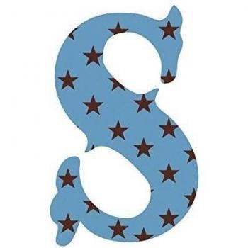 Wallcandy Arts Luv Letras S, diseño de Estrellas, Color Azul