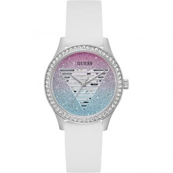 Guess Lady Idol GW0530L5 Ladies Watch - Reloj de mujer con correa blanca de silicona y diseño elegante