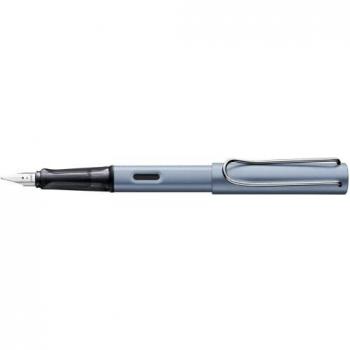 Lamy 1235645 AL-star 38 - Pluma estilográfica de aluminio de color azul con mango transparente y pluma de acero, plumín F