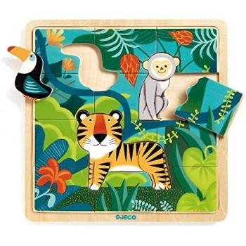 Djeco DJ01810 Educational Wooden Puzzles, Multicoloured