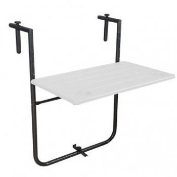 Mesa Plegable Colgante Para Balcones / Terrazas 36x60 cm. Altura Regulable