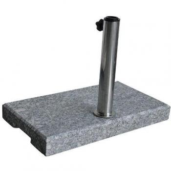 Soporte para sombrilla - 500 x 290 mm - Stabielo® - Granito Soporte - Balcón - 23 kg - Para mástiles con diámetro de 25 - 44 mm - peso: 23 Kilo - Tubo de acero inoxidable con adaptador - Paragüero - Holly de Sunshade® - 