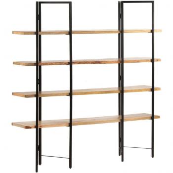 vidaXL 4-Tier Bookcase 160x35x160 cm Solid Mango Wood